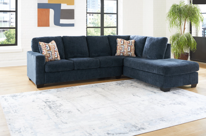 Blue Aviemore Sectional with Chaise