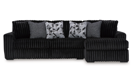 Black Corduroy Sectional