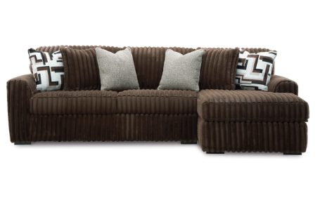 Brown Corduroy Sectional