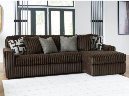 Brown Corduroy Sectional