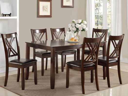 DARK CHEERY 7 PCS DINETTE SET