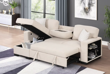 Load image into Gallery viewer, Modern Pinto Reversible Sleeper Sectional with Storage
