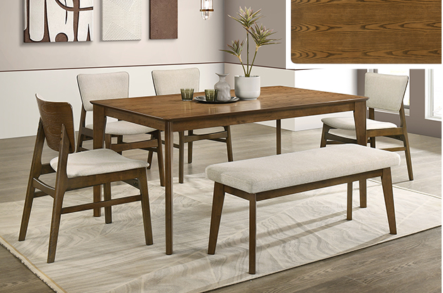 2308-6PC ROLSTAN DINING SET WITH BENCH