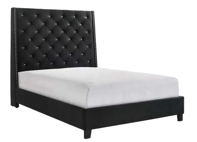 CHANTILY QUEEN BED BLACK