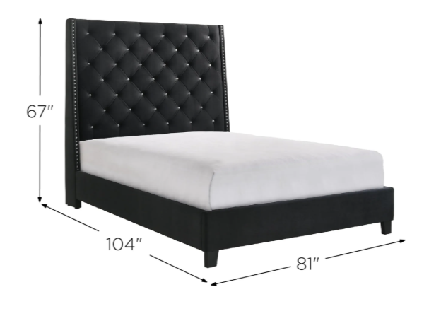 CHANTILY QUEEN BED BLACK