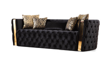 Load image into Gallery viewer, NAOMI SOFA &amp; LOVESEAT BLACK
