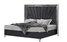 Load image into Gallery viewer, LAVITA QUEEN BEDROOM SET BLACK AND SILVER
