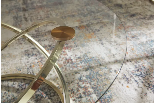 CRIMONTI STYLE GLASS 3 PC COFFEE TABLE SET