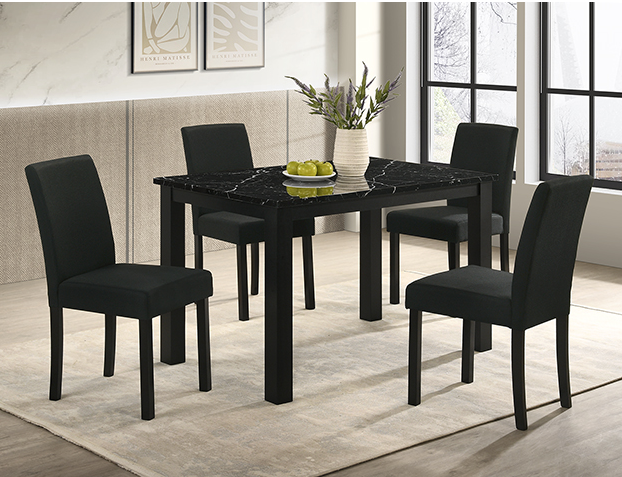 2120BK-5P RESIA DINING - BLACK