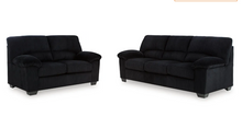 Load image into Gallery viewer, BLACK SIMPLEJOY  SOFA &amp; LOVESEAT
