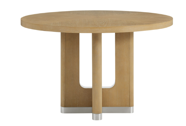 ROUND TABLE WITH 4 CHAIRS LIGH OAK COLOR