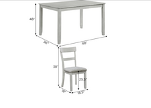 Load image into Gallery viewer, 5-Piece Dinette Set — Driftwood White
