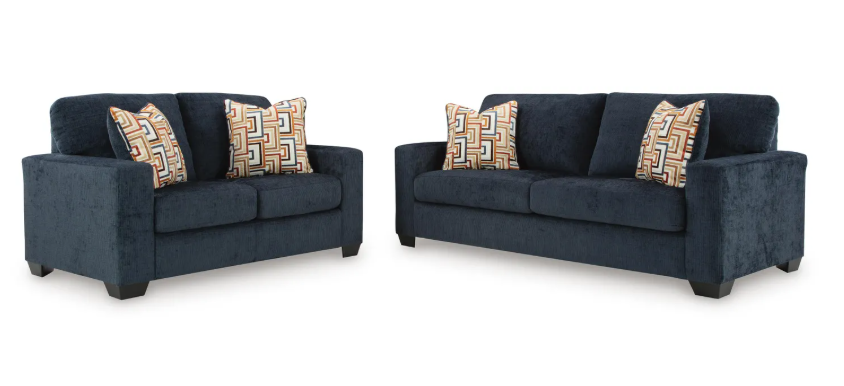 AVIEMORE NAVY BLUE SOFA & LOVESEAT