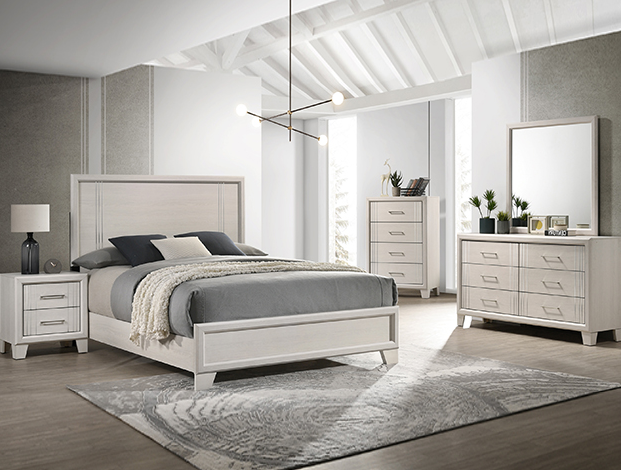 Charlie White Bedroom set 5 pcs