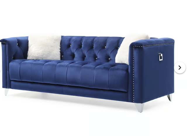 RUSSEL SOFA AND LOVESEAT BLUE (FLOOR SAMPLE SALE)