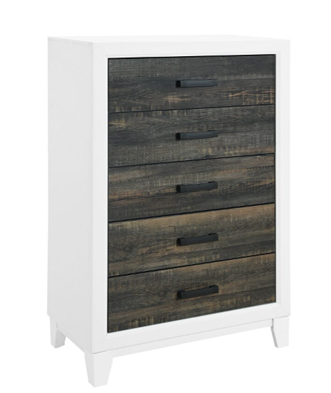 Oak/White Queen Bed