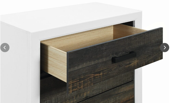 Oak/White Queen Bed