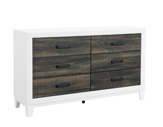 Oak/White Queen Bed