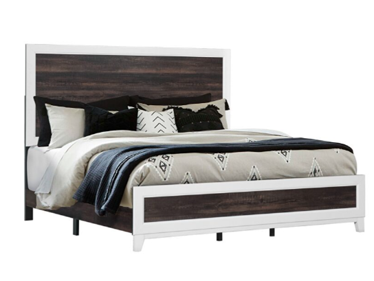 Oak/White Queen Bed