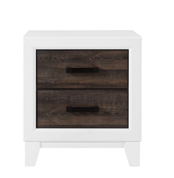 Oak/White Queen Bed