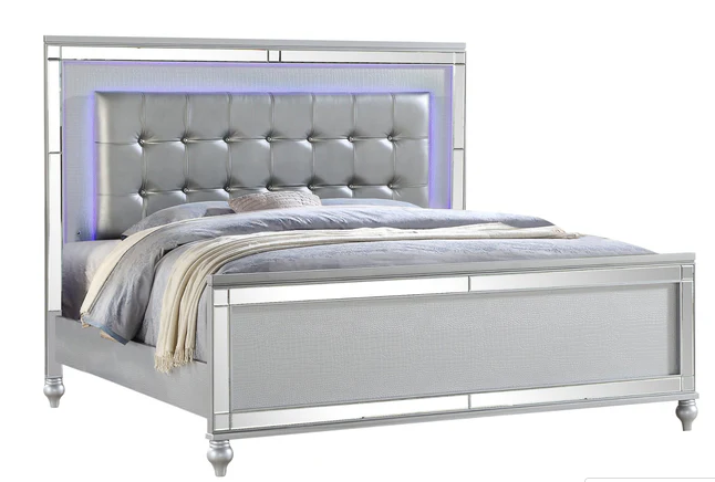 SILVER 5PC BEDROOM SET STERLING