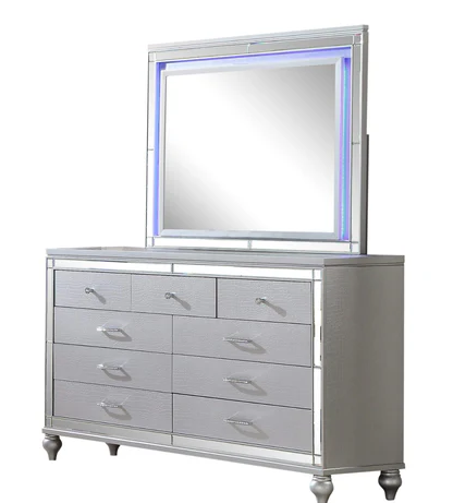 SILVER 5PC BEDROOM SET STERLING