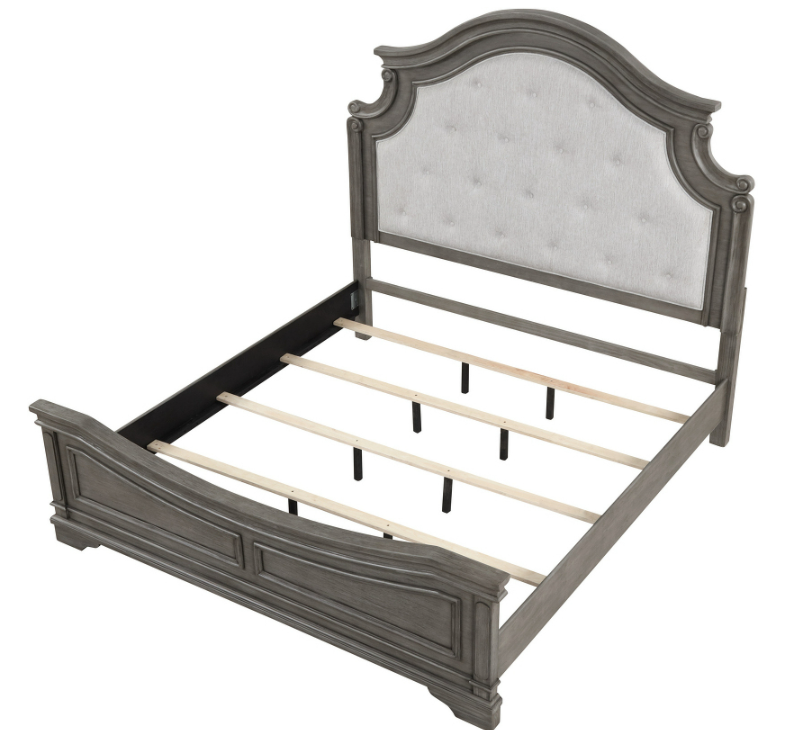 GRACE - GRAY QUEEN BEDROOM SET - TUFTED