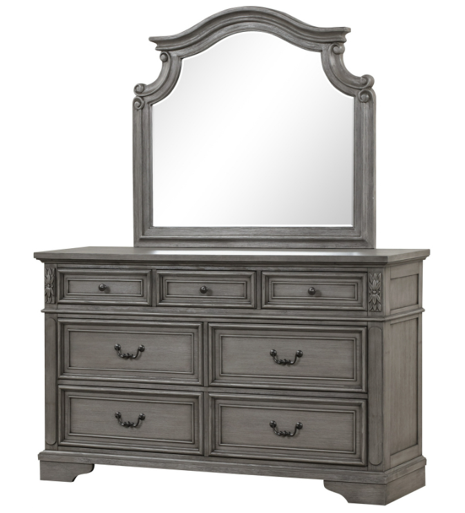 GRACE - GRAY QUEEN BEDROOM SET - TUFTED