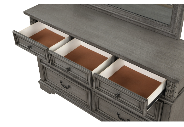 GRACE - GRAY QUEEN BEDROOM SET - TUFTED