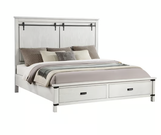 THE WHITE 5 PC BEDROOM SET LORETTA (FLOOR SAMPLE SALE)