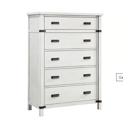 THE WHITE 5 PC BEDROOM SET LORETTA (FLOOR SAMPLE SALE)