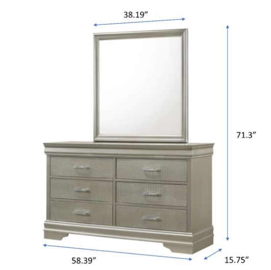AMALIA QUEEN BEDROOM SET 5PCS LAST ONE !!!