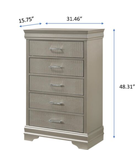 AMALIA QUEEN BEDROOM SET 5PCS LAST ONE !!!