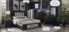 Load image into Gallery viewer, BECKETT RICK DARK BLACK AND WHITE TONE BEDROOM SET
