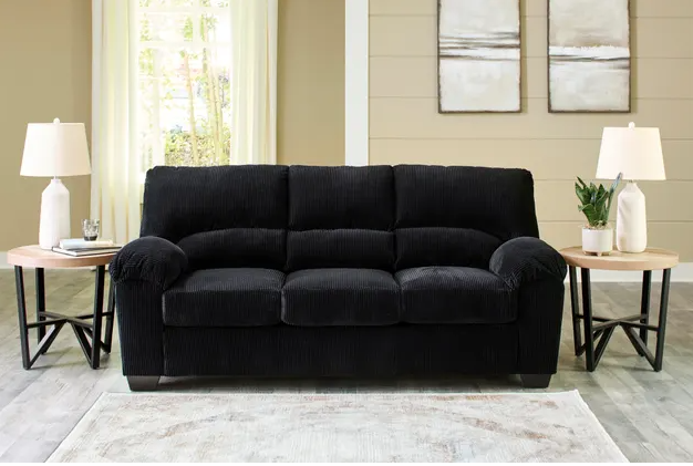 BLACK SIMPLEJOY  SOFA & LOVESEAT
