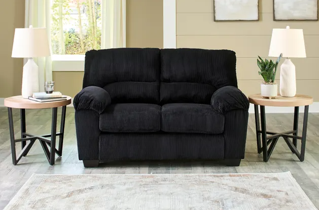 BLACK SIMPLEJOY  SOFA & LOVESEAT