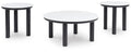 Xandrum Occasional Table Set (3/CN) - Black/White