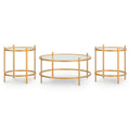 Pearlox Occasional Table Set (3/CN) - Gold