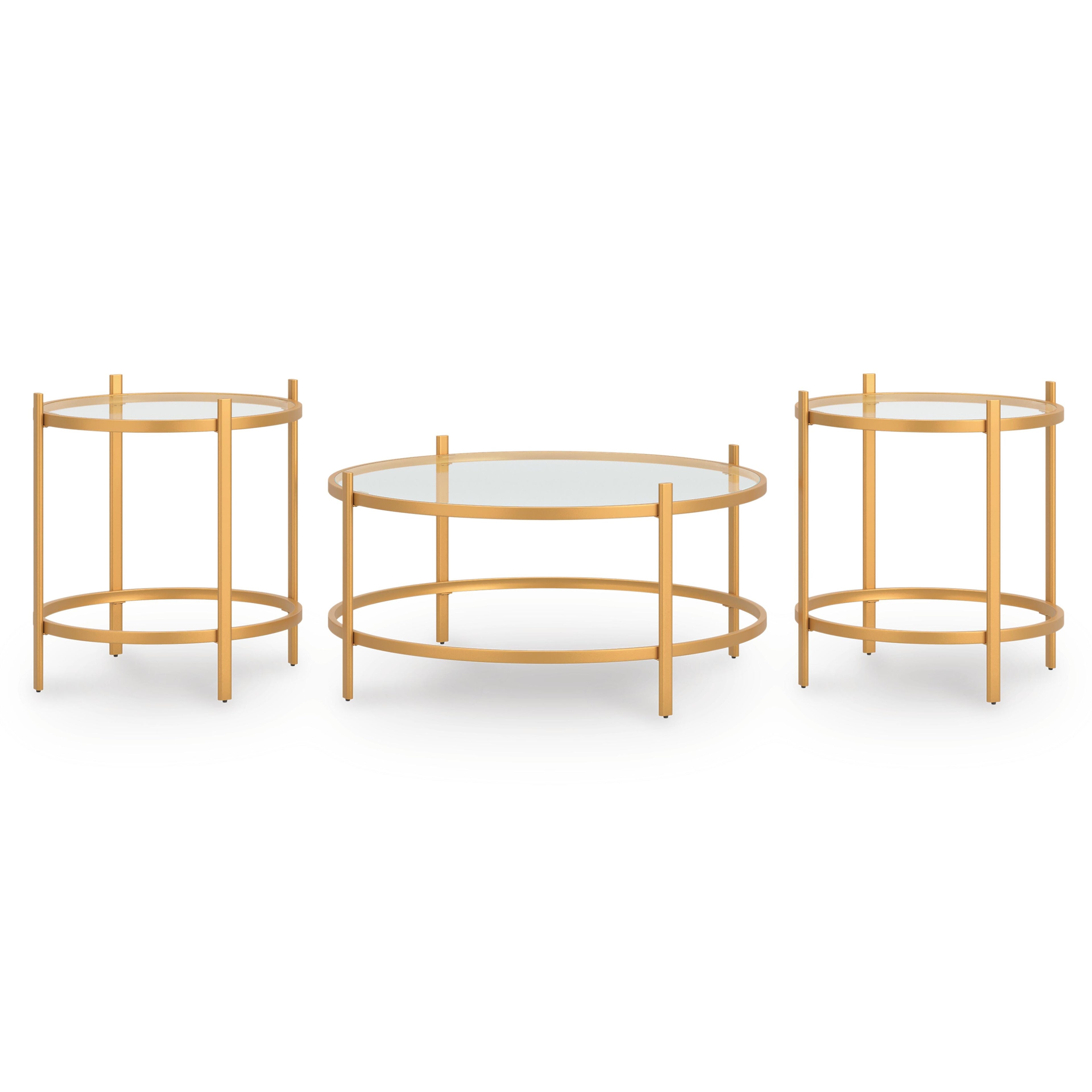 Pearlox Occasional Table Set (3/CN) - Gold