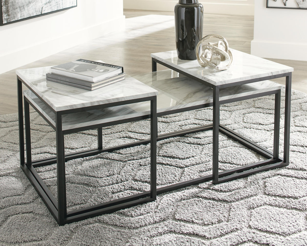 Donnesta Occasional Table Set (3/CN) - Gray/Black