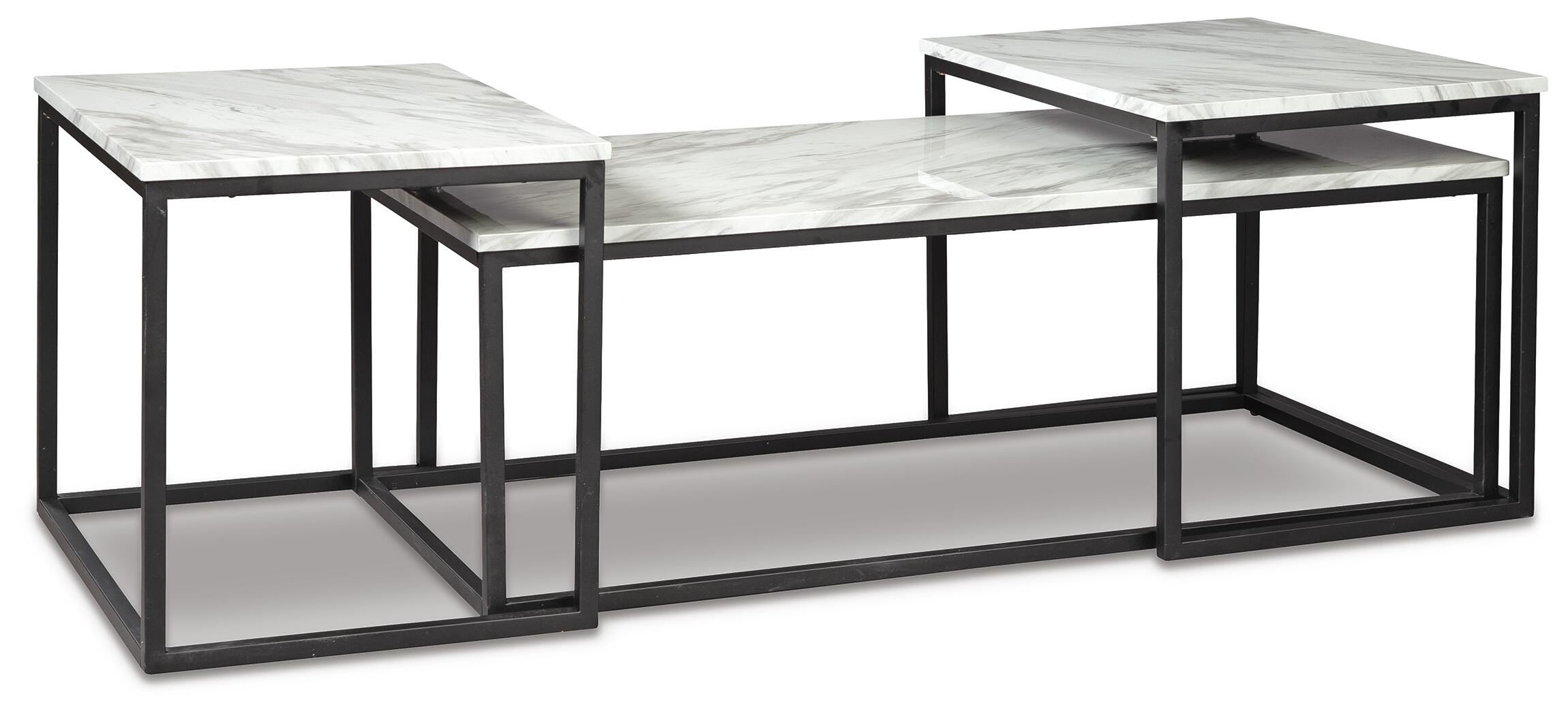 Donnesta Occasional Table Set (3/CN) - Gray/Black