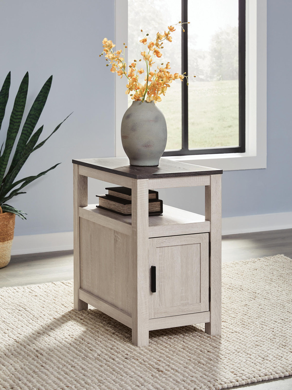 Fendenmore Chair Side End Table - Brown Gray/Antique White