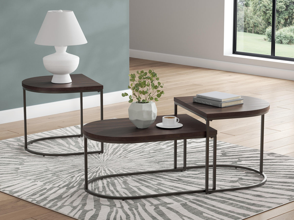 Vanmore Occasional Table Set (3/CN) - Dark Brown
