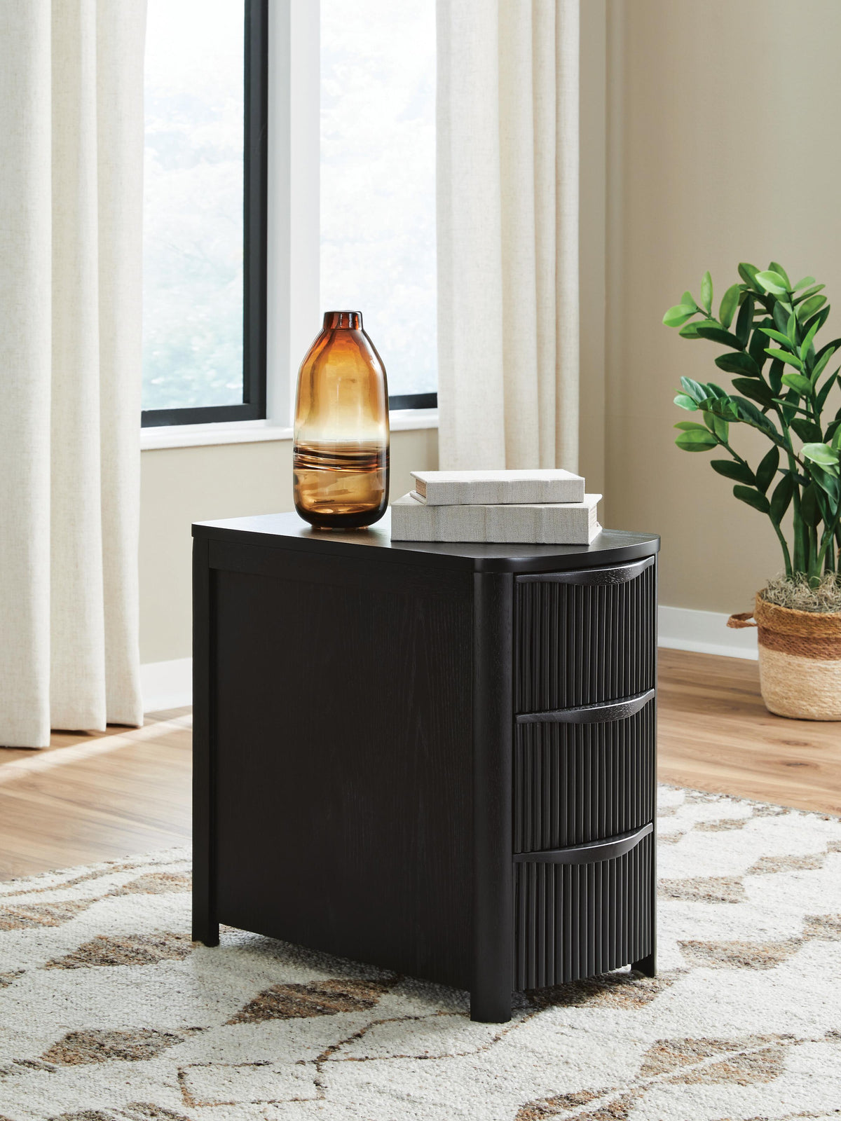 Camdill Chair Side End Table - Black