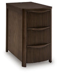 Camdill Chair Side End Table - Dark Brown