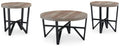 Deanlee Occasional Table Set (3/CN) - Grayish Brown/Black