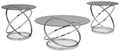 Hollynyx Occasional Table Set (3/CN) - Chrome Finish