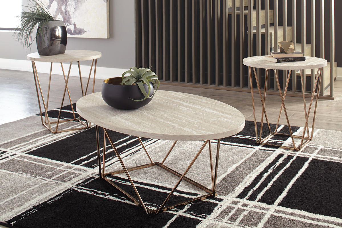 Tarica Occasional Table Set (3/CN) - Two-tone