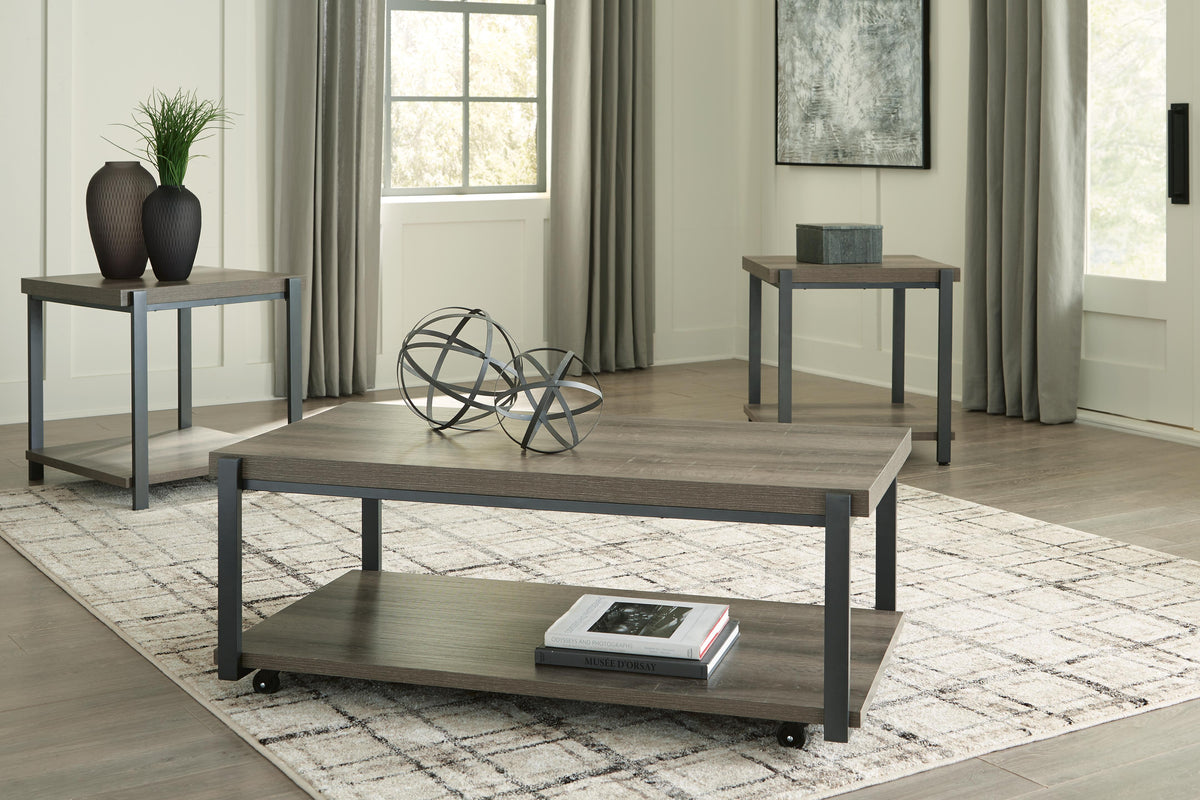 Wilmaden Occasional Table Set (3/CN) - Gray/Black