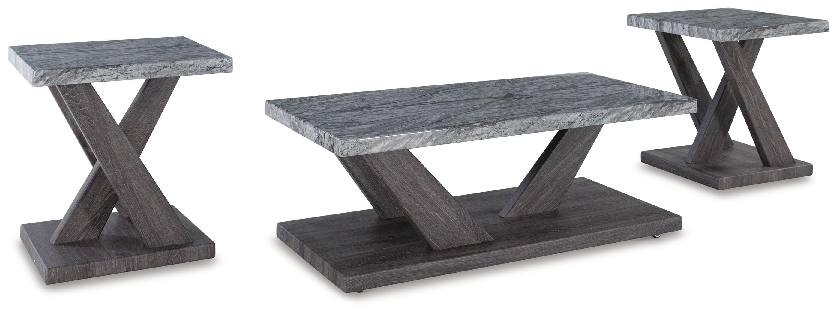 Bensonale Occasional Table Set (3/CN) - Brown/Gray